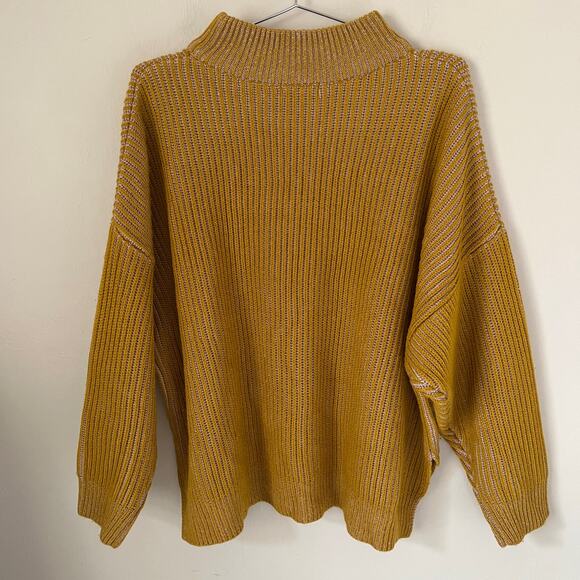 TOPSHOP Mock Neck Sweater in Mustard Size 8-10 Petite - Picture 5 of 11